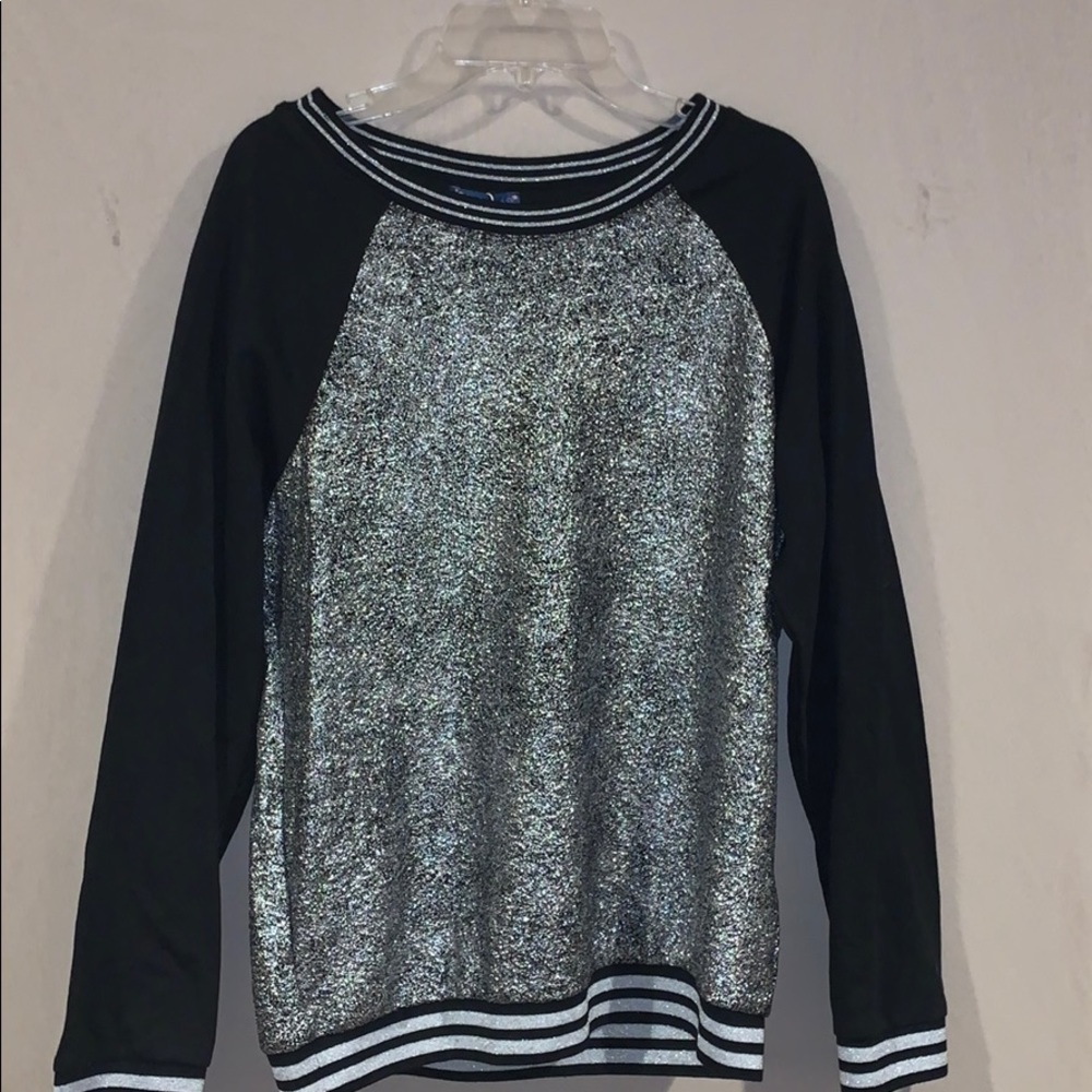 NWT sparkly long sleeve jersey like top